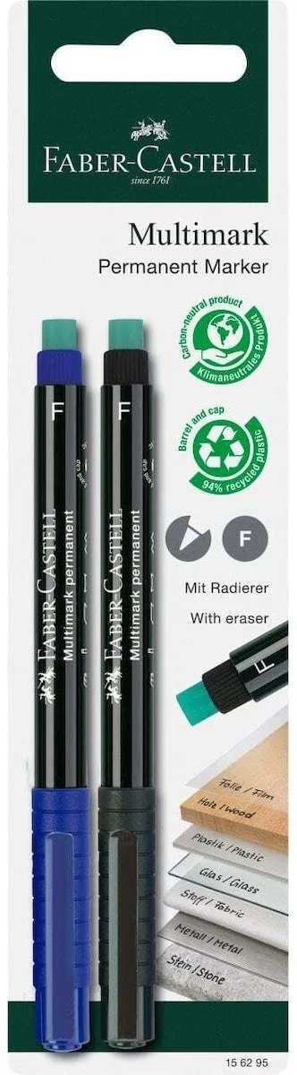 Faber-Castell Multimark Ανεξίτηλος Μαρκαδόρος Μαύρο/λευκό Faber-Castell Multimark Ανεξίτηλος Μαρκαδόρος Μαύρο/λευκό - Image 1