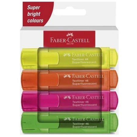 Faber-Castell Neon Μαρκαδόροι Υπογράμμισης Neon Σετ 4τμχ 254644 Faber-Castell Neon Μαρκαδόροι Υπογράμμισης Neon Σετ 4τμχ 254644 - Image 1