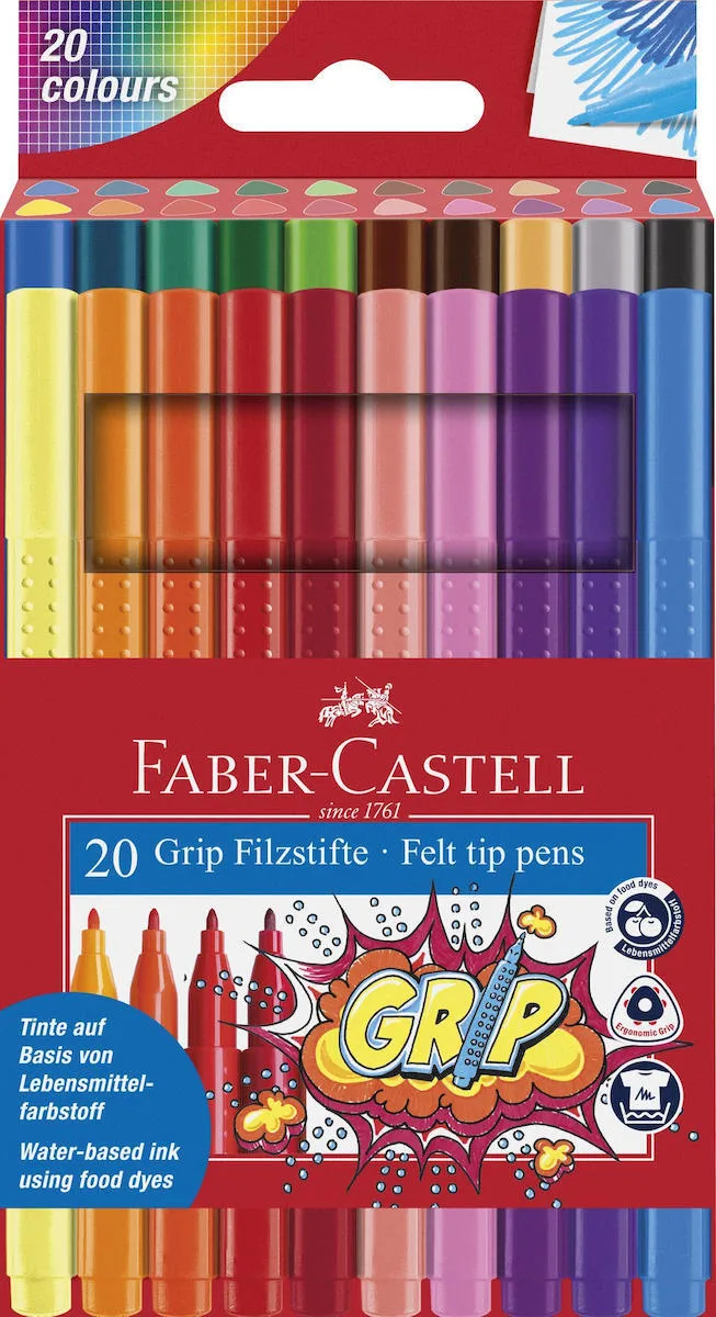 Faber-Castell Pens Μαρκαδόροι Ζωγραφικής Λεπτοί Σετ 20 χρώματα 155320 Faber-Castell Pens Μαρκαδόροι Ζωγραφικής Λεπτοί Σετ 20 χρώματα 155320 - Image 1