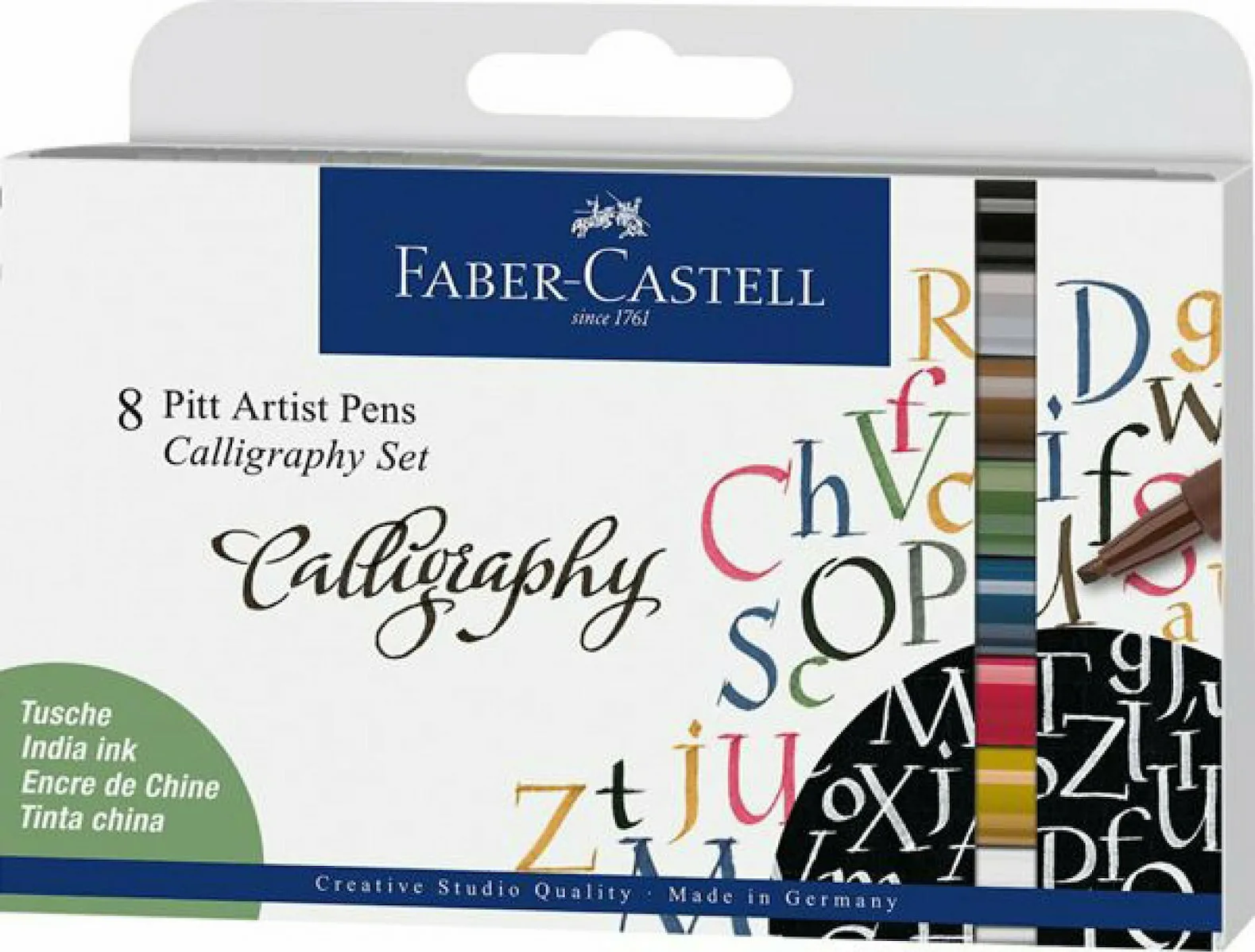 Faber-Castell Pitt Artist Μαρκαδόροι Καλλιγραφίας 2.5mm Σετ 8 χρώματα 675082 Faber-Castell Pitt Artist Μαρκαδόροι Καλλιγραφίας 2.5mm Σετ 8 χρώματα 675082 - Image 1
