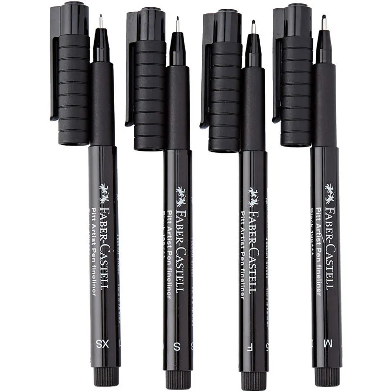 Faber-Castell Pitt Artist Μαρκαδόροι Σχεδίου Μαύροι 0.1mm Σετ 4τμχ 167115 Faber-Castell Pitt Artist Μαρκαδόροι Σχεδίου Μαύροι 0.1mm Σετ 4τμχ 167115 - Image 1