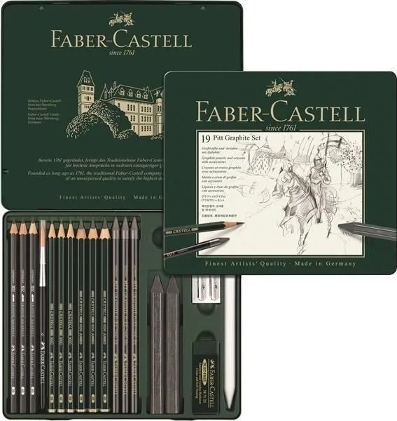 Faber-Castell Pitt Graphite Σετ 19 Μολύβια με Ξύστρα και Γόμα Πράσινα 112973 Faber-Castell Pitt Graphite Σετ 19 Μολύβια με Ξύστρα και Γόμα Πράσινα 112973 - Image 1