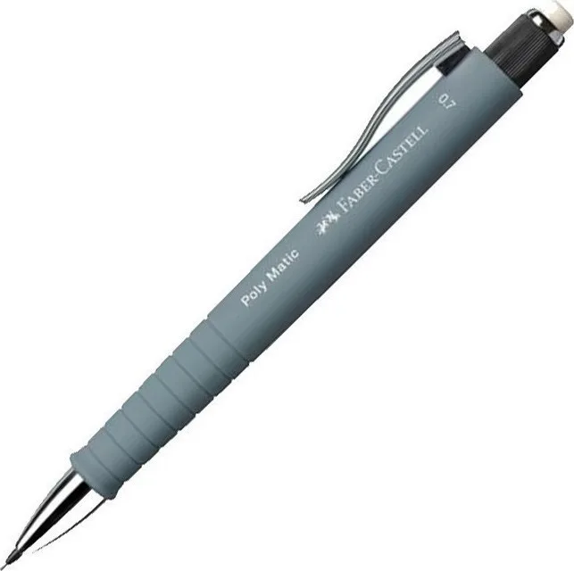 Faber-Castell Polymatic Μηχανικό Μολύβι Σχεδίου 0.7mm με Γόμα 1τμχ Γκρι 133388 Faber-Castell Polymatic Μηχανικό Μολύβι Σχεδίου 0.7mm με Γόμα 1τμχ Γκρι 133388 - Image 1