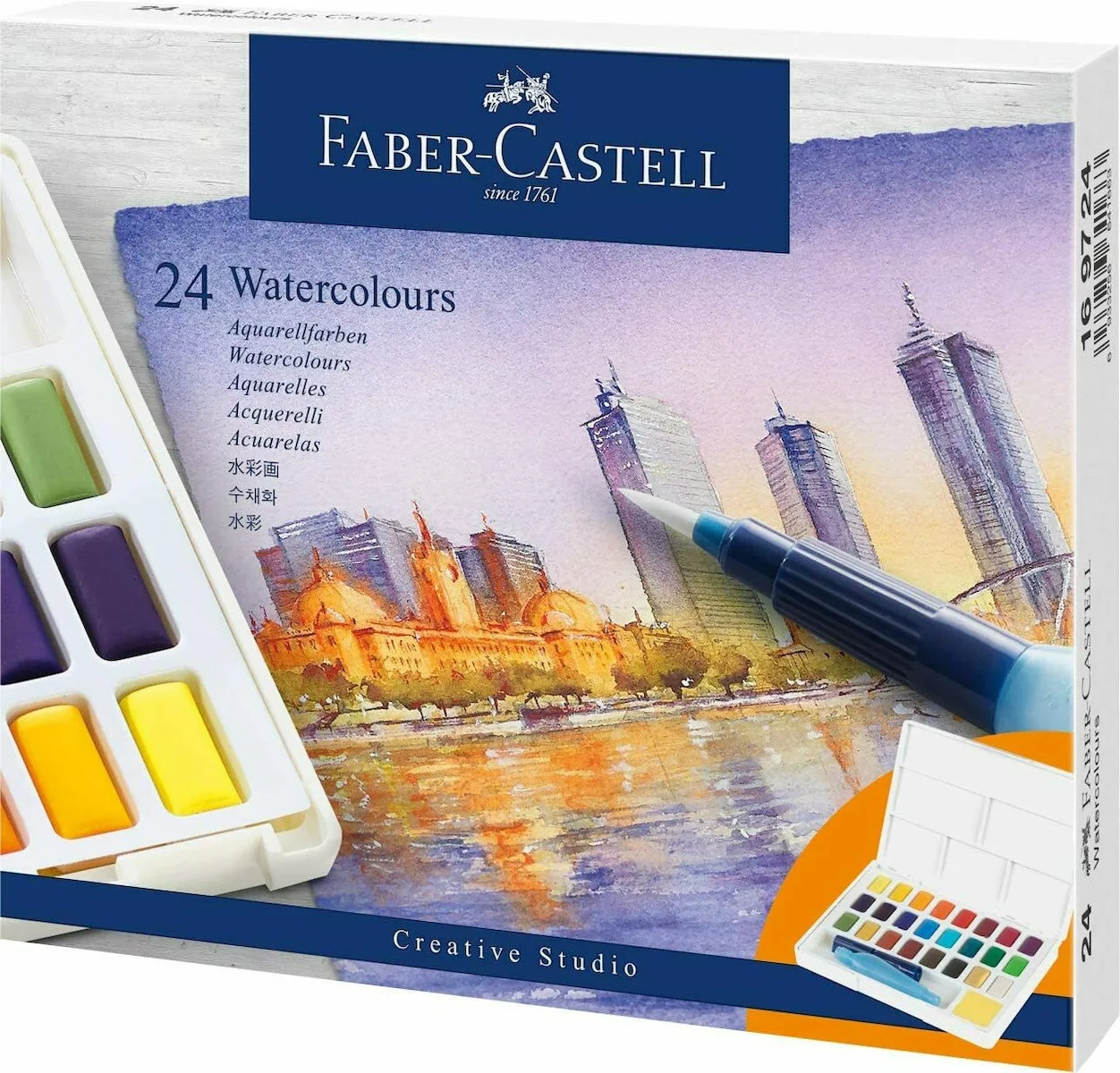 Faber-Castell Watercolours in Pans Νερομπογιά Πολύχρωμο 169724 Faber-Castell Watercolours in Pans Νερομπογιά Πολύχρωμο 169724 - Image 1
