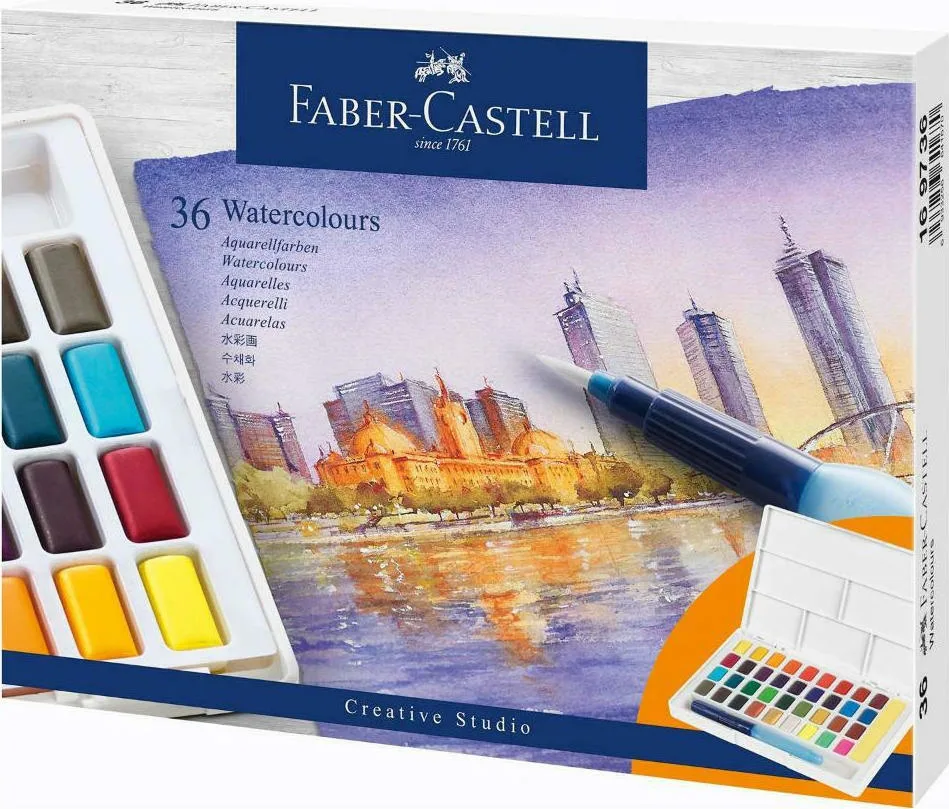 Faber-Castell Watercolours In Pans Νερομπογιά Πολύχρωμο 169736 Faber-Castell Watercolours In Pans Νερομπογιά Πολύχρωμο 169736 - Image 1