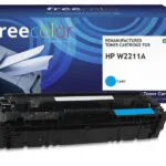 Freecolor Συμβατό Toner για Laser Εκτυπωτή HP Hp W2211a/207a 1250 Σελίδων Κυανό με Chip