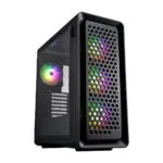 FSP/Fortron CUT593 Gaming Ultra Tower Κουτί Υπολογιστή με RGB Φωτισμό Μαύρο