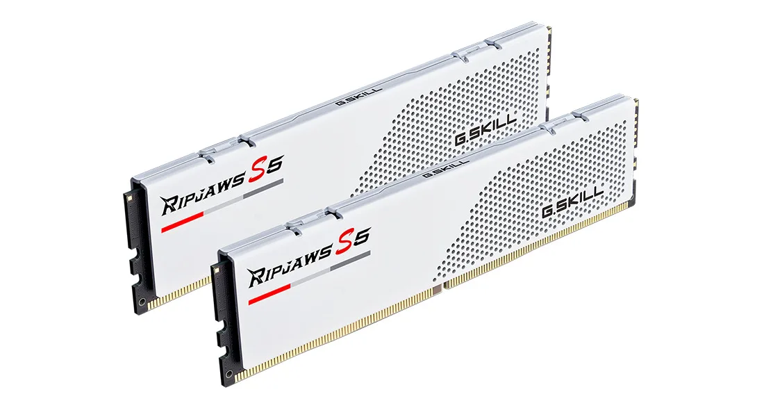 G.Skill Ripjaws S5 DDR5 32GB RAM με 2x16GB Modules και Ταχύτητα 5600 για Desktop F5-5600J3636C16GX2-RS5W G.Skill Ripjaws S5 DDR5 32GB RAM με 2x16GB Modules και Ταχύτητα 5600 για Desktop F5-5600J3636C16GX2-RS5W - Image 1