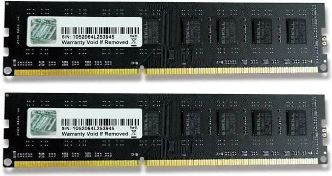 G.Skill Value DDR3 8GB RAM με 2x4GB Modules και Ταχύτητα 1333 για Desktop F3-10600CL9D-8GBNT G.Skill Value DDR3 8GB RAM με 2x4GB Modules και Ταχύτητα 1333 για Desktop F3-10600CL9D-8GBNT - Image 1