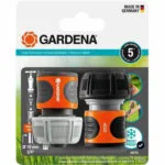 Gardena Aquastop 18275-20 Ταχυσύνδεσμος 19x19mm 2τμχ Πορτοκαλί