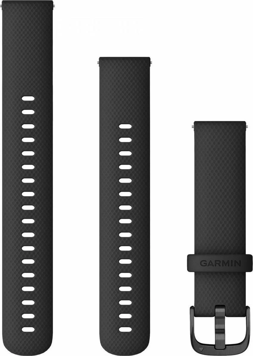 Garmin Quick Release 18mm Λουράκι Σιλικόνης Μαύρο (Vivoactive 4S/Vivomove 3S) Garmin Quick Release 18mm Λουράκι Σιλικόνης Μαύρο (Vivoactive 4S/Vivomove 3S) - Image 1