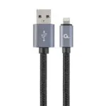 Gembird Braided USB-A to Lightning Cable Μαύρο 1.8m (CCB-MUSB2B-AMLM-6)