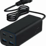 Gembird Βάση Φόρτισης GaN με 2 Θύρες USB-A και 2 Θύρες USB-C 100W Power Delivery / Quick Charge 3.0 σε Μαύρο χρώμα (TA-UC-2A2C-PD100-01-BK)