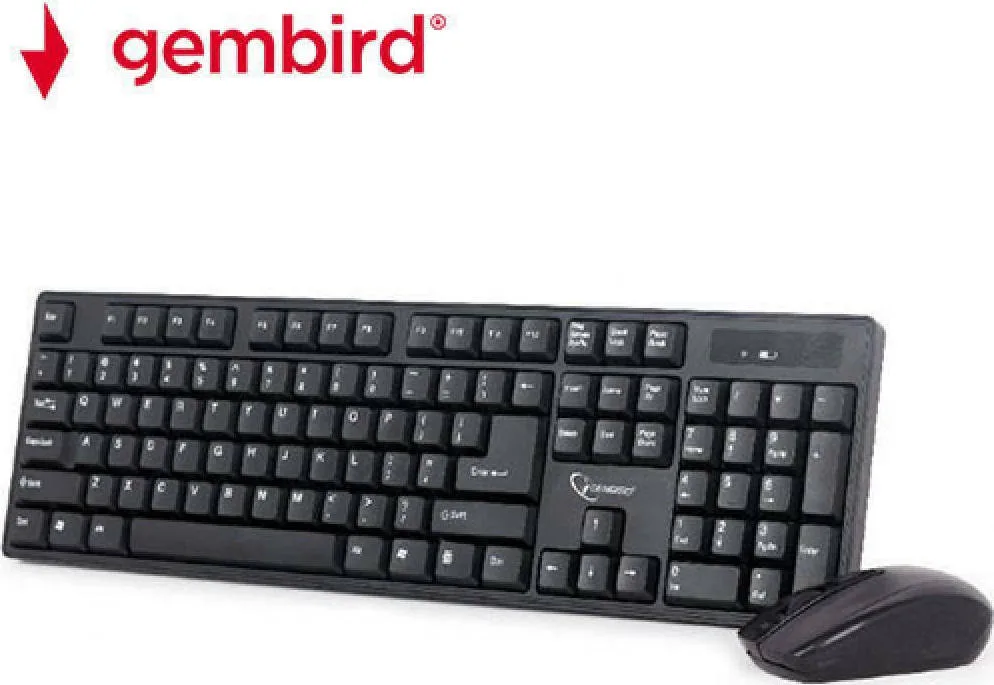 Gembird KBS-W-01 Ασύρματο Σετ Πληκτρολόγιο & Ποντίκι Αγγλικό US Gembird KBS-W-01 Ασύρματο Σετ Πληκτρολόγιο & Ποντίκι Αγγλικό US - Image 1