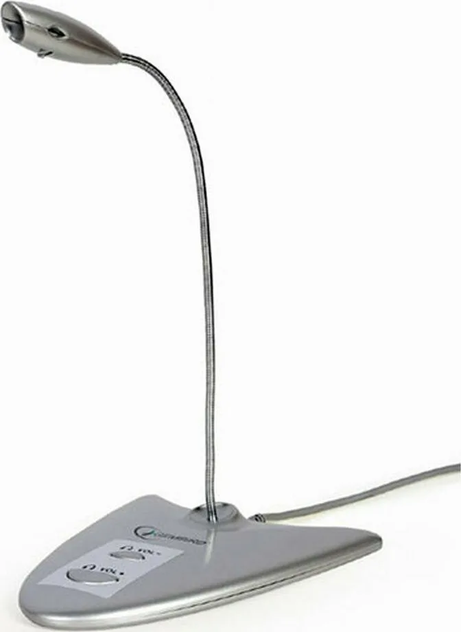 Gembird MIC-DU-01 Μικρόφωνο USB Επιτραπέζιο, Gooseneck σε Ασημί Χρώμα Gembird MIC-DU-01 Μικρόφωνο USB Επιτραπέζιο, Gooseneck σε Ασημί Χρώμα - Image 1