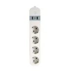 Gembird Smart Πολύπριζο 4 Θέσεων με 2 USB-A, 1 USB-C και Καλώδιο 1.5m TSL-PS-S4U-01-W