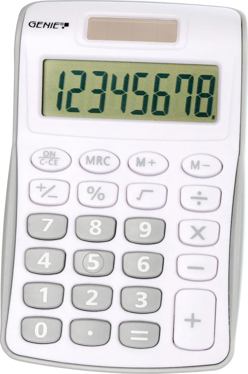 Genie 120 Αριθμομηχανή Τσέπης 8 Ψηφίων σε Ασημί Χρώμα 120S Genie 120 Αριθμομηχανή Τσέπης 8 Ψηφίων σε Ασημί Χρώμα 120S - Image 1