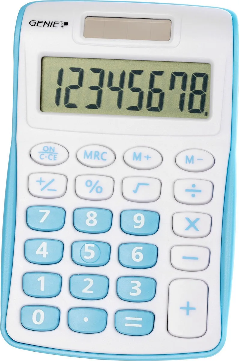 Genie 120 Αριθμομηχανή Τσέπης 8 Ψηφίων σε Μπλε Χρώμα 120B Genie 120 Αριθμομηχανή Τσέπης 8 Ψηφίων σε Μπλε Χρώμα 120B - Image 1