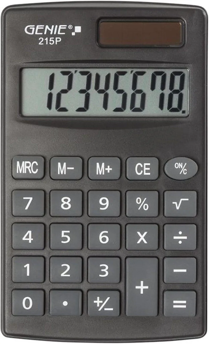 Genie 215P Αριθμομηχανή Τσέπης 8 Ψηφίων σε Γκρι Χρώμα 12630 Genie 215P Αριθμομηχανή Τσέπης 8 Ψηφίων σε Γκρι Χρώμα 12630 - Image 1