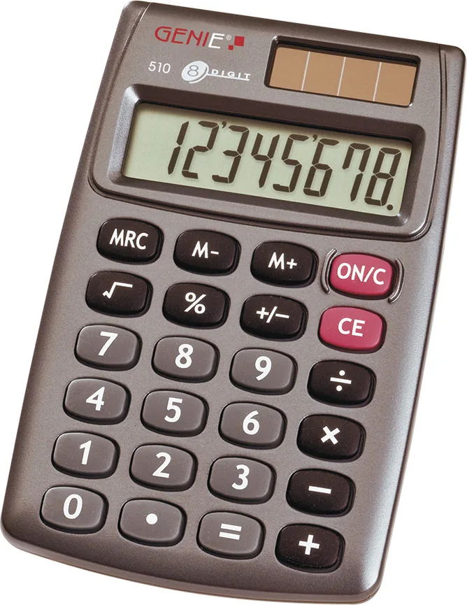 Genie 510 Αριθμομηχανή Τσέπης 8 Ψηφίων σε Ασημί Χρώμα 10274 Genie 510 Αριθμομηχανή Τσέπης 8 Ψηφίων σε Ασημί Χρώμα 10274 - Image 1