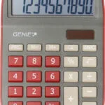 Genie 840 Αριθμομηχανή 10 Ψηφίων σε Κόκκινο Χρώμα 840DR