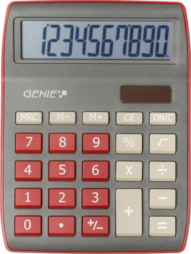 Genie 840 Αριθμομηχανή 10 Ψηφίων σε Κόκκινο Χρώμα 840DR Genie 840 Αριθμομηχανή 10 Ψηφίων σε Κόκκινο Χρώμα 840DR - Image 1