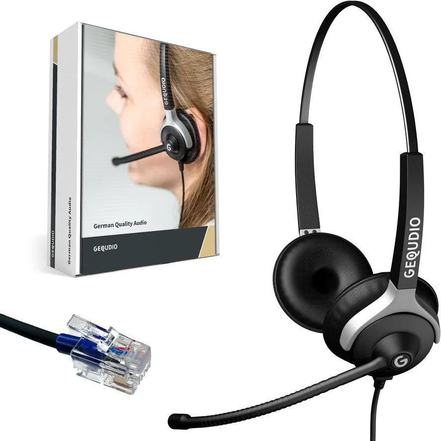Gequdio WA9024 VOIP Headset 2-ear for Unify with cable Gequdio WA9024 VOIP Headset 2-ear for Unify with cable - Image 1
