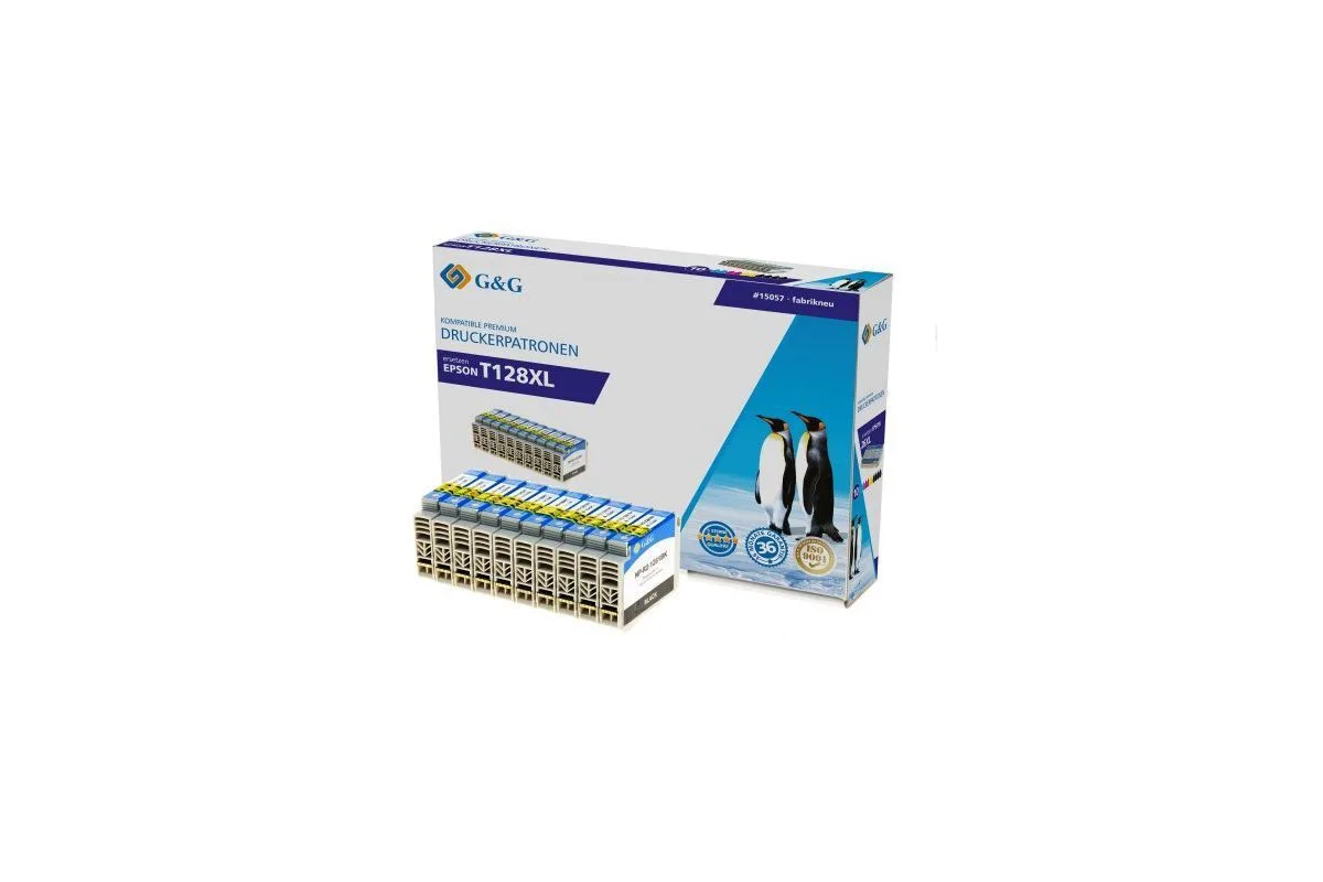 G&G 15057 Πακέτο Συμβατών Μελανιών Εκτυπωτή InkJet Epson Epson T1281-t1284 18ml Μαύρο 10τμχ G&G 15057 Πακέτο Συμβατών Μελανιών Εκτυπωτή InkJet Epson Epson T1281-t1284 18ml Μαύρο 10τμχ - Image 1