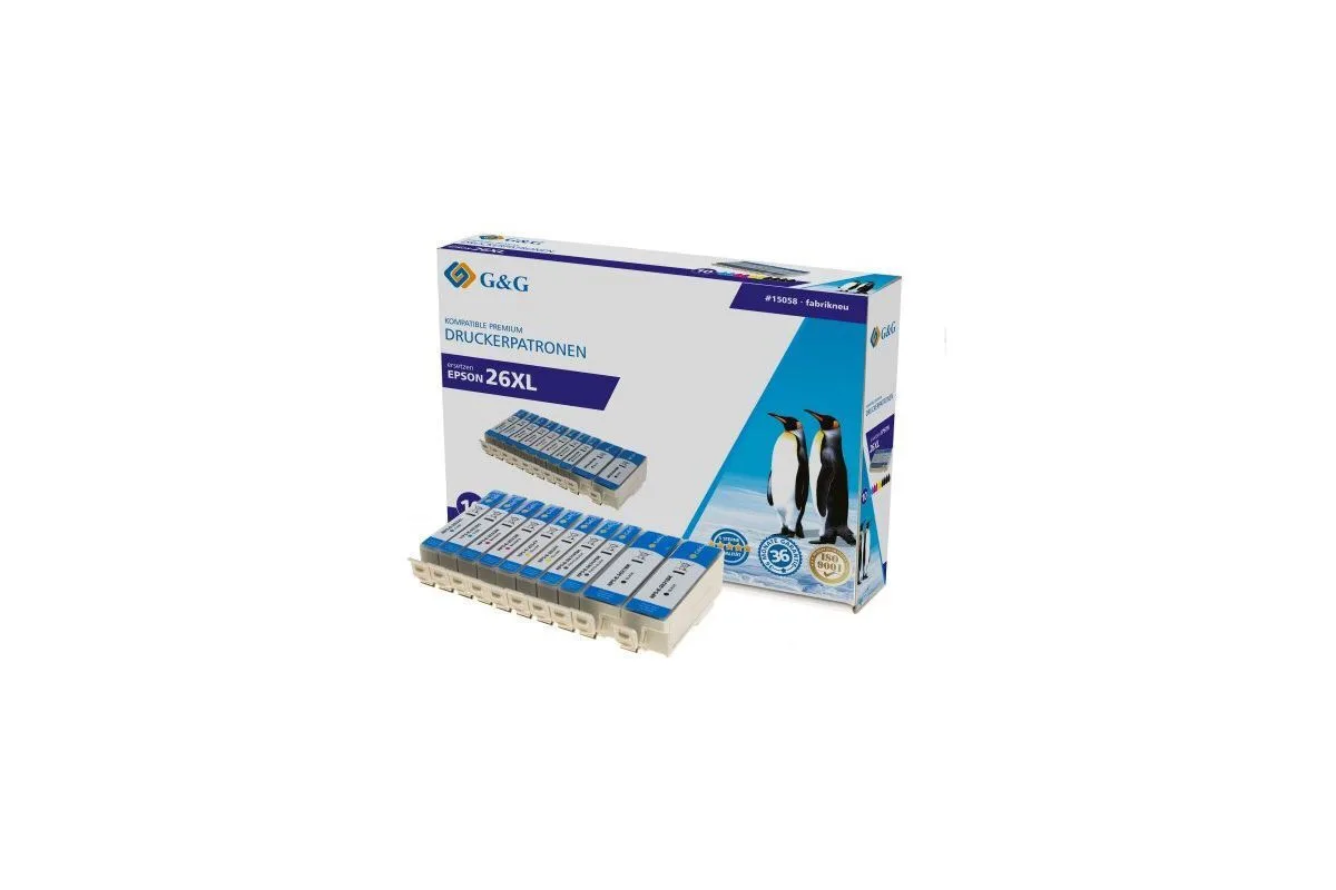 G&G 15058 Συμβατό Μελάνι Εκτυπωτή InkJet Epson Epson 26xl Μαύρο 1τμχ G&G 15058 Συμβατό Μελάνι Εκτυπωτή InkJet Epson Epson 26xl Μαύρο 1τμχ - Image 1