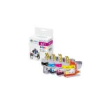 G&G 20553 Πακέτο Συμβατών Μελανιών Εκτυπωτή InkJet Brother Brother Lc-421val 200 Σελίδων 13.7ml Μαύρο 4τμχ