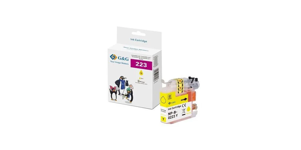 G&G Συμβατό Μελάνι Εκτυπωτή InkJet Brother LC-223Y 550 Σελίδων Κίτρινο 1τμχ G&G Συμβατό Μελάνι Εκτυπωτή InkJet Brother LC-223Y 550 Σελίδων Κίτρινο 1τμχ - Image 1