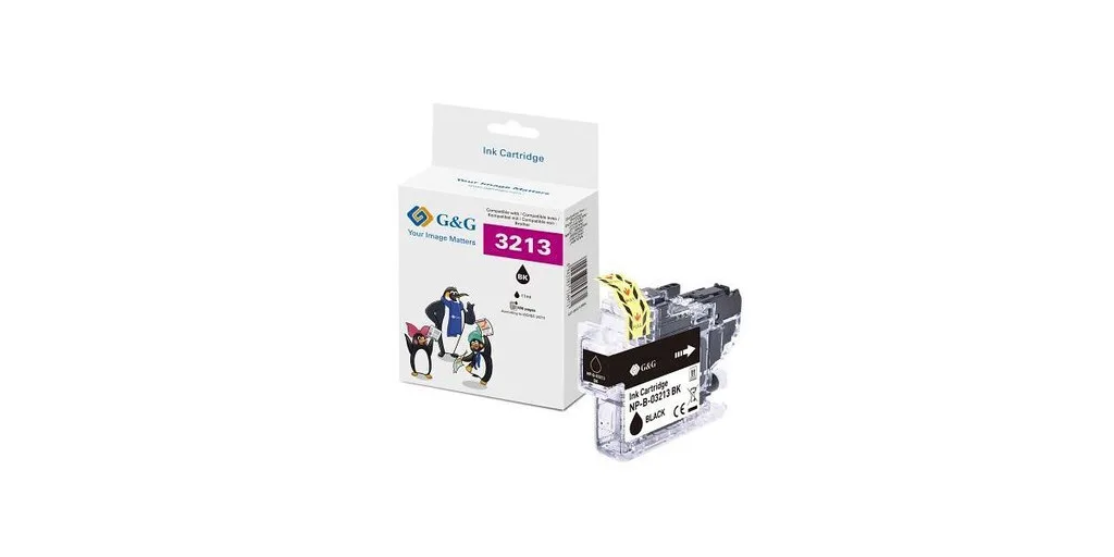 G&G Συμβατό Μελάνι Εκτυπωτή InkJet Brother LC-3213BK 400 Σελίδων Πολλαπλό (Color) 1τμχ G&G Συμβατό Μελάνι Εκτυπωτή InkJet Brother LC-3213BK 400 Σελίδων Πολλαπλό (Color) 1τμχ - Image 1