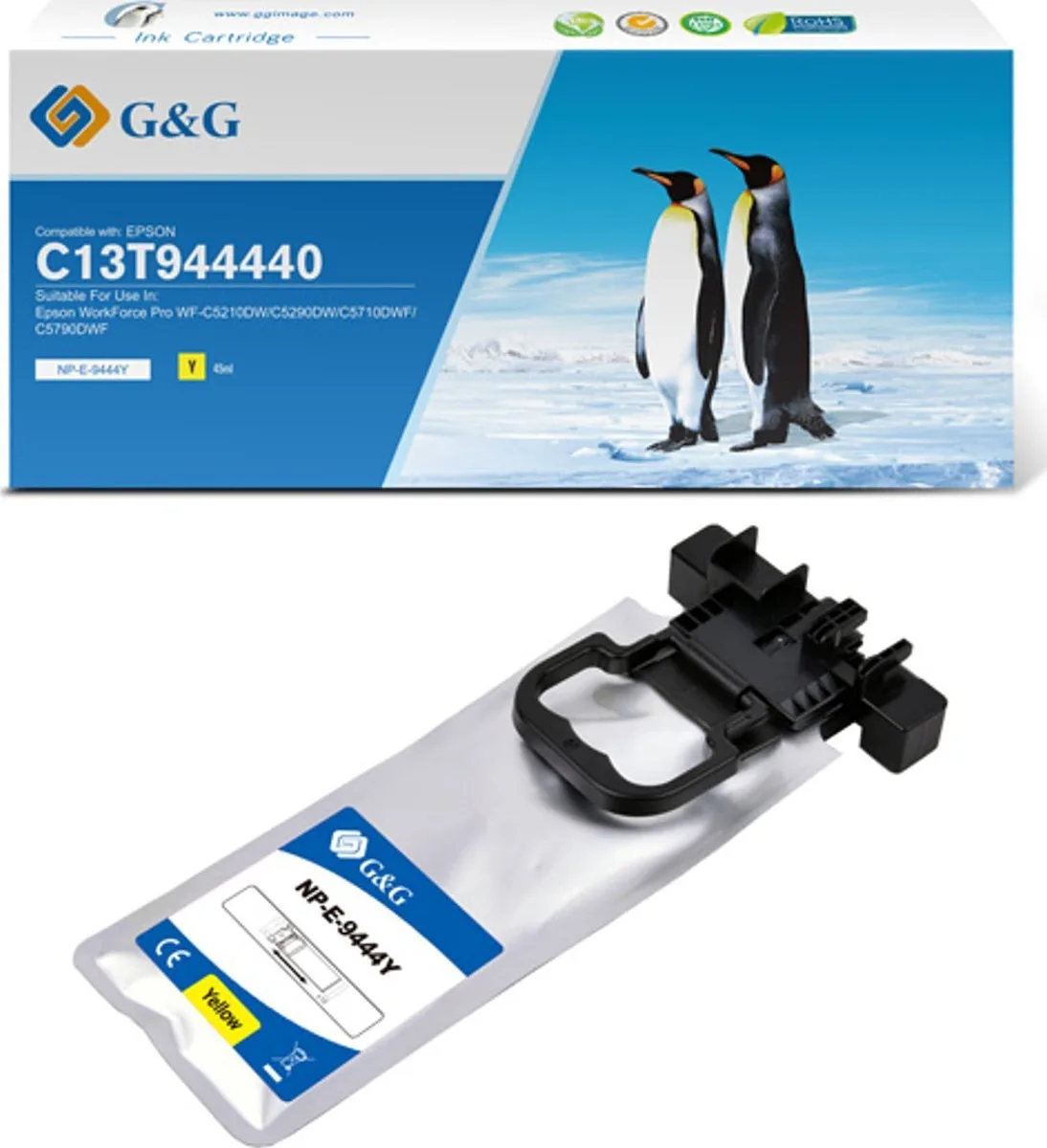 G&G Συμβατό Μελάνι Εκτυπωτή InkJet Epson C13T944440 3000 Σελίδων Κίτρινο 1τμχ NP-E-9444Y G&G Συμβατό Μελάνι Εκτυπωτή InkJet Epson C13T944440 3000 Σελίδων Κίτρινο 1τμχ NP-E-9444Y - Image 1