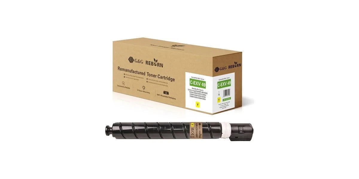 G&G Συμβατό Toner για Laser Εκτυπωτή Canon Canon C-exv 49 (8527b002) Κίτρινο G&G Συμβατό Toner για Laser Εκτυπωτή Canon Canon C-exv 49 (8527b002) Κίτρινο - Image 1