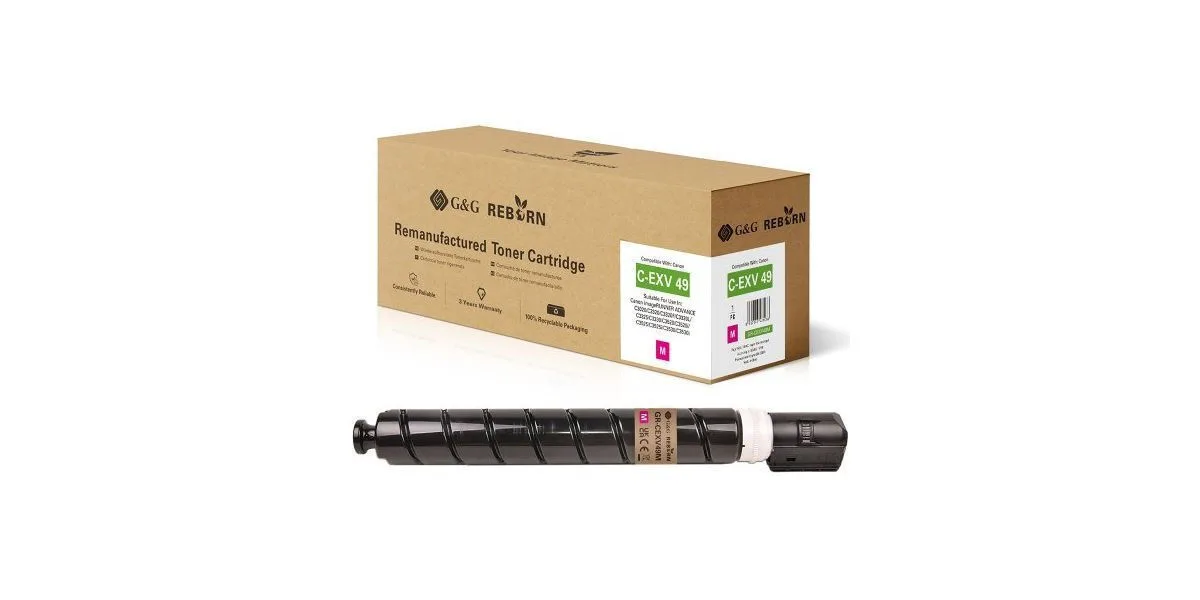 G&G Συμβατό Toner για Laser Εκτυπωτή Canon Canon C-exv49 (8526b002) Ματζέντα G&G Συμβατό Toner για Laser Εκτυπωτή Canon Canon C-exv49 (8526b002) Ματζέντα - Image 1