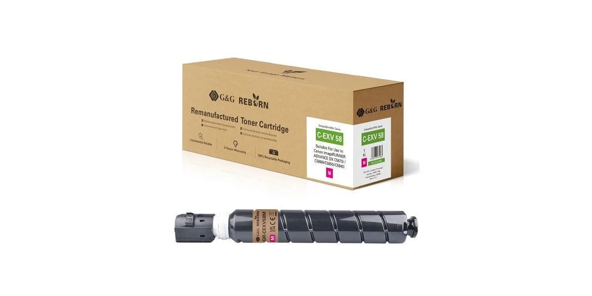 G&G Συμβατό Toner για Laser Εκτυπωτή Canon Canon C-exv58 (3765c002) Ματζέντα G&G Συμβατό Toner για Laser Εκτυπωτή Canon Canon C-exv58 (3765c002) Ματζέντα - Image 1