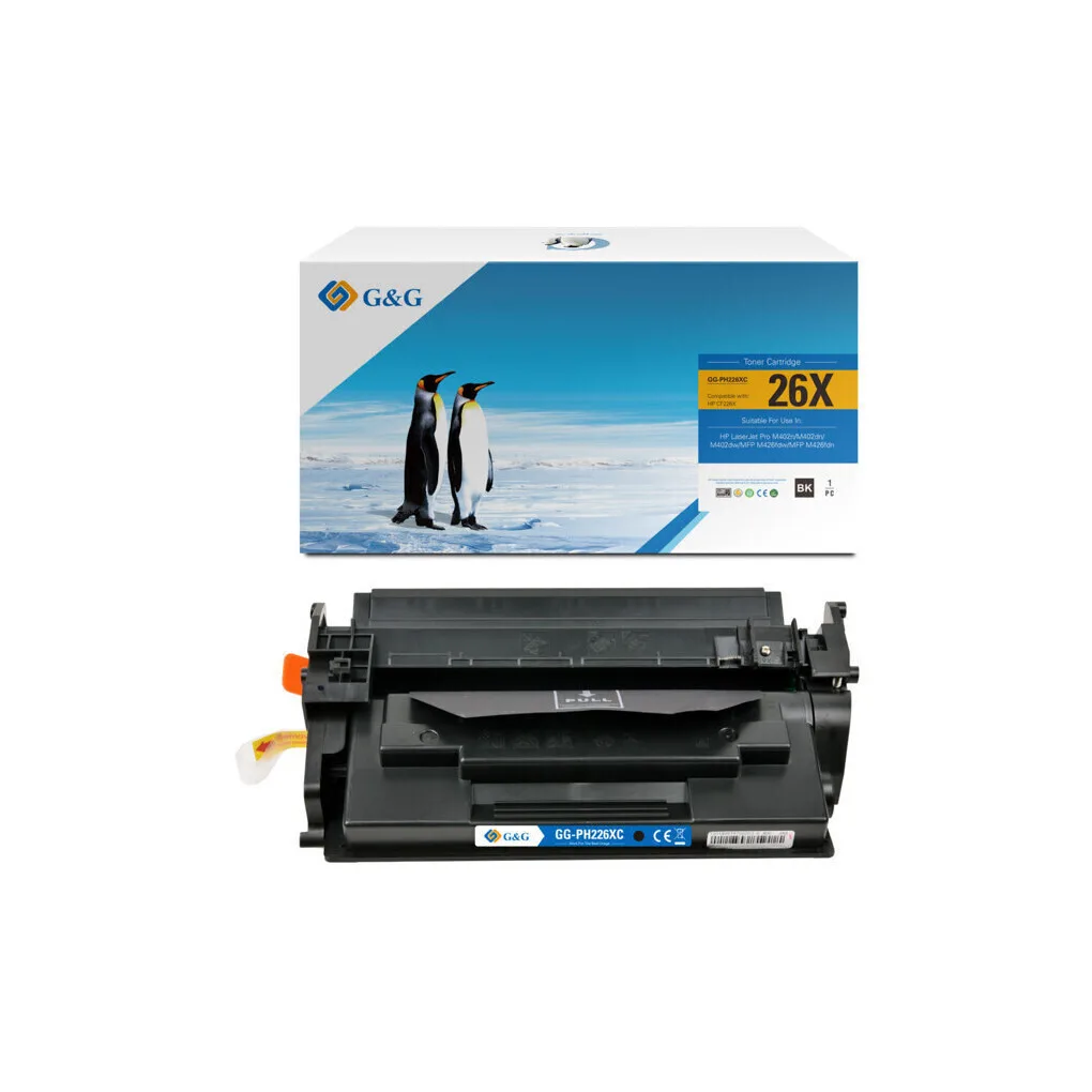 G&G Συμβατό Toner για Laser Εκτυπωτή HP 26X, CF226X Μαύρο High Yield / με Chip G&G Συμβατό Toner για Laser Εκτυπωτή HP 26X, CF226X Μαύρο High Yield / με Chip - Image 1