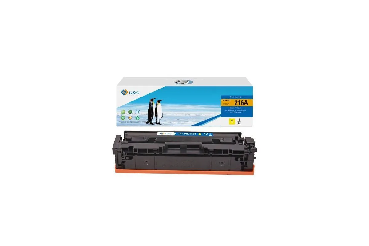 G&G Συμβατό Toner για Laser Εκτυπωτή HP Hp 216a / W2412a 850 Σελίδων Κίτρινο 21442 G&G Συμβατό Toner για Laser Εκτυπωτή HP Hp 216a / W2412a 850 Σελίδων Κίτρινο 21442 - Image 1