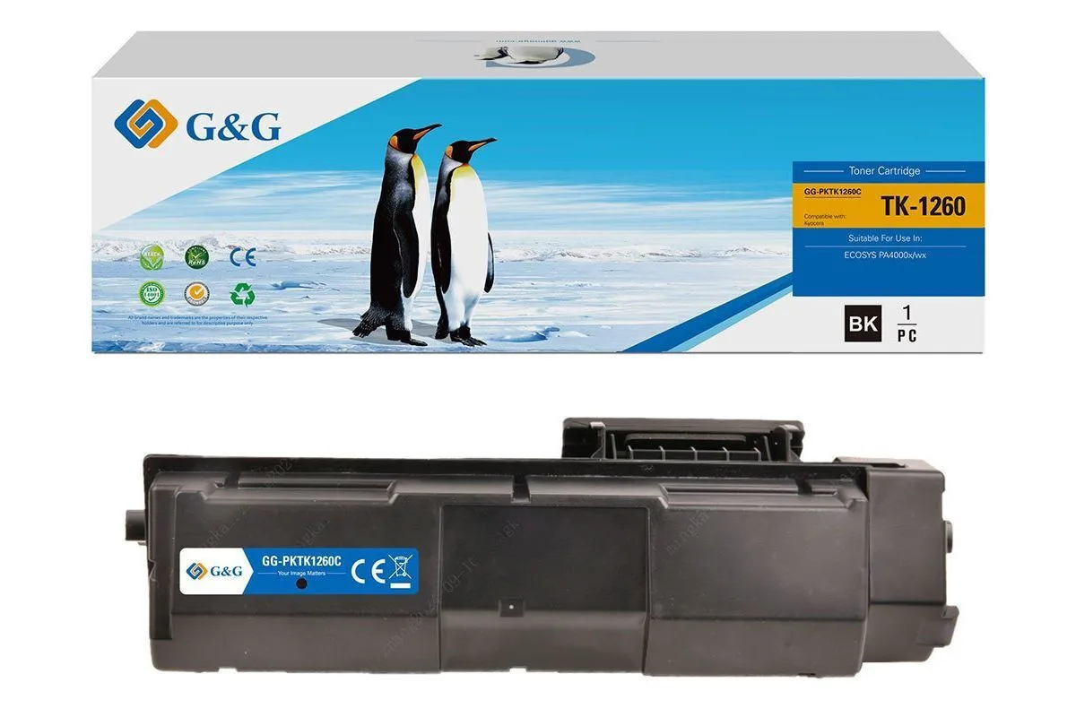 G&G Συμβατό Toner για Laser Εκτυπωτή Kyocera Tk-1260 Μαύρο 21646 G&G Συμβατό Toner για Laser Εκτυπωτή Kyocera Tk-1260 Μαύρο 21646 - Image 1