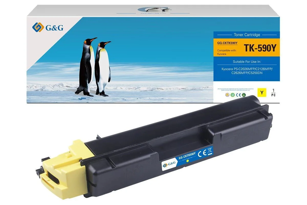 G&G Συμβατό Toner για Laser Εκτυπωτή Kyocera Tk590y Κίτρινο 14435 G&G Συμβατό Toner για Laser Εκτυπωτή Kyocera Tk590y Κίτρινο 14435 - Image 1
