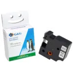 G&G Ταινία Ετικετογράφου 1m x 12mm RL-D-45013P-BK/WT-12MM7M Συμβατή με Dymo D1