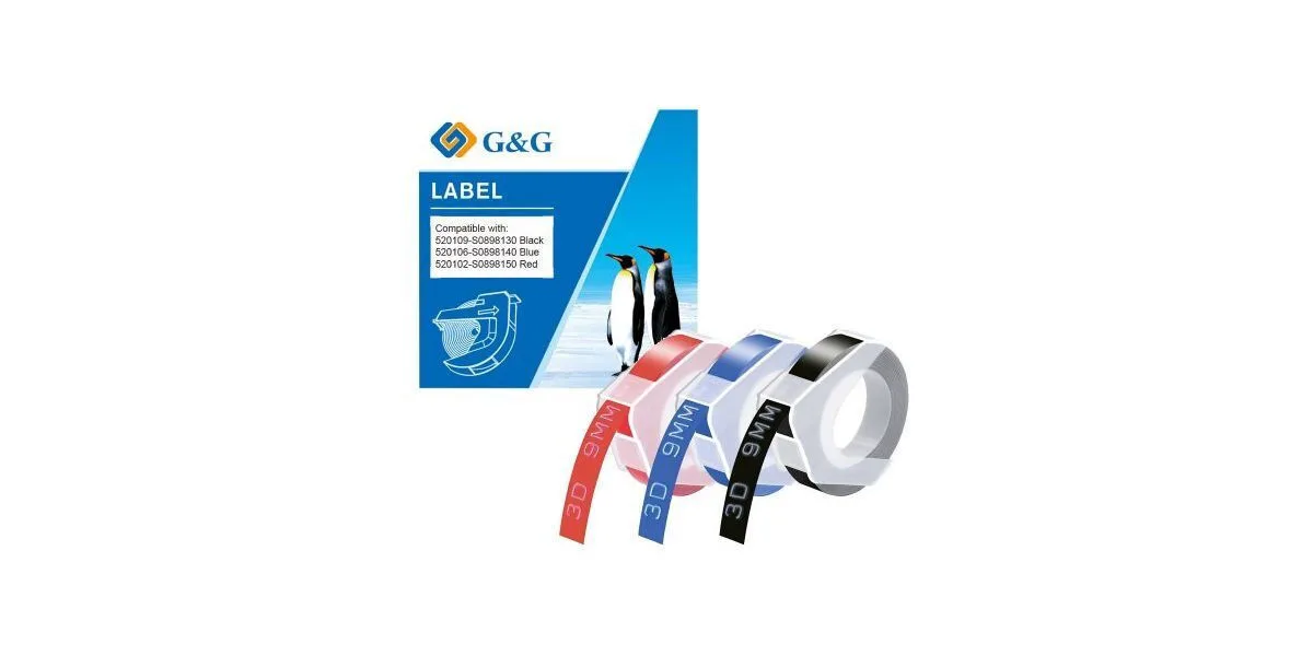 G&G Ταινία Ετικετογράφου 3m x 3mm σε Μαύρο Χρώμα 3τμχ G&G Ταινία Ετικετογράφου 3m x 3mm σε Μαύρο Χρώμα 3τμχ - Image 1