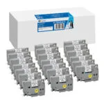 G&G Ταινία Ετικετογράφου RL-B-T221P-BK/WT20packs Συμβατή με Brother TZe/TZ