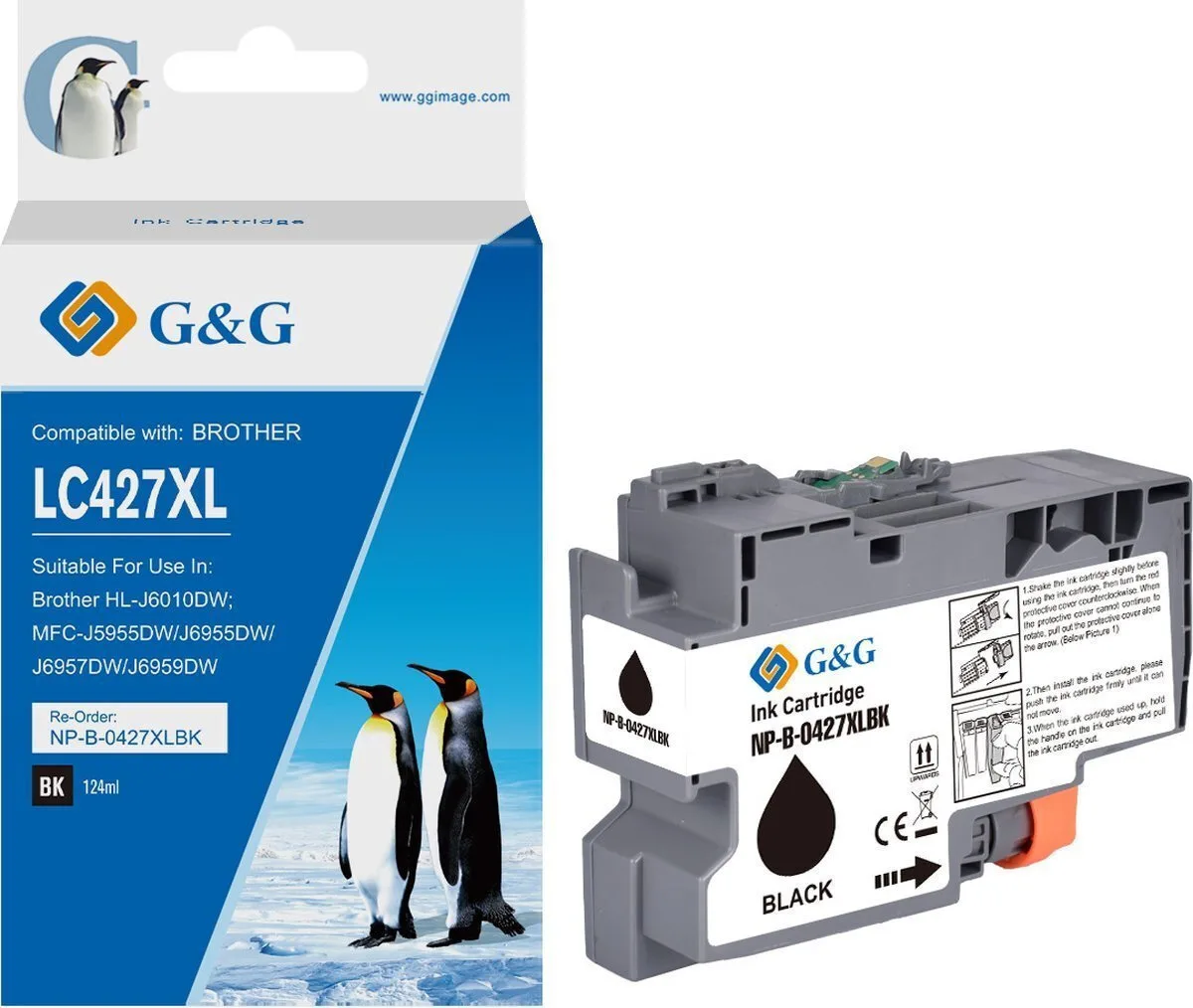 G&g Compatible Ink Cartridge Lc-427xlbk Np-b-0427xlbk Black G&g Compatible Ink Cartridge Lc-427xlbk Np-b-0427xlbk Black - Image 1