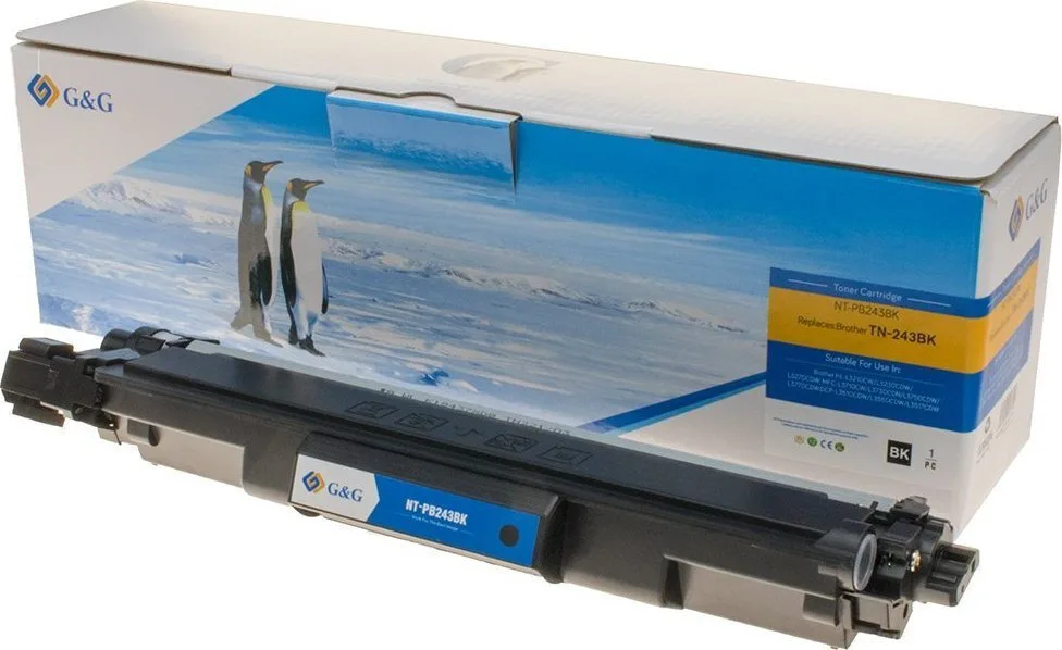 G&g Compatible Toner Cartridge Brother Tn243bk Nt-pb243bk Black 1000s G&g Compatible Toner Cartridge Brother Tn243bk Nt-pb243bk Black 1000s - Image 1