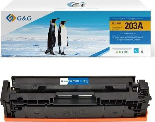 G&g Compatible Toner Cartridge Hp Cf541a Nt-ph203c Hp 203a Cyan 1300s G&g Compatible Toner Cartridge Hp Cf541a Nt-ph203c Hp 203a Cyan 1300s - Image 1