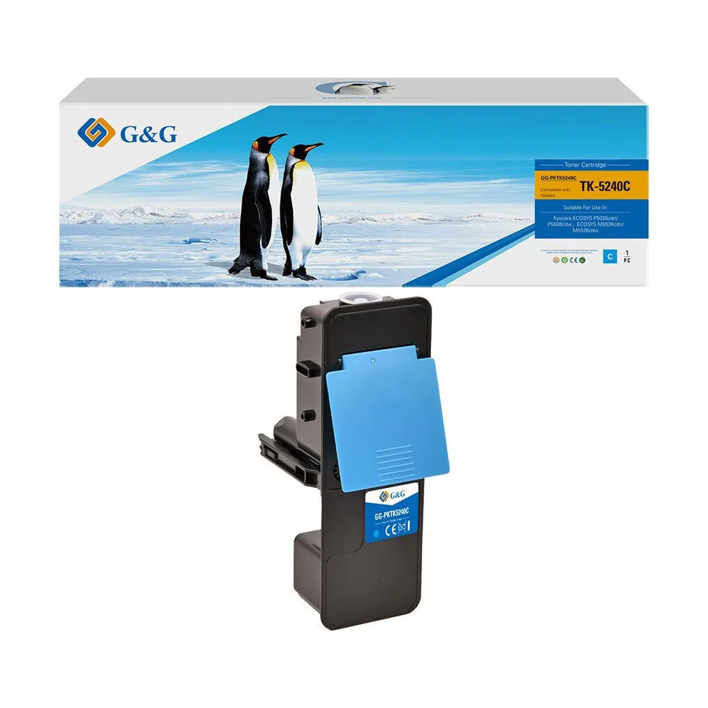 G&g Premium Toner 3k Kyocera Tk-5240c Cyan Tk5240c 1t02r7cnl0 G&g Premium Toner 3k Kyocera Tk-5240c Cyan Tk5240c 1t02r7cnl0 - Image 1