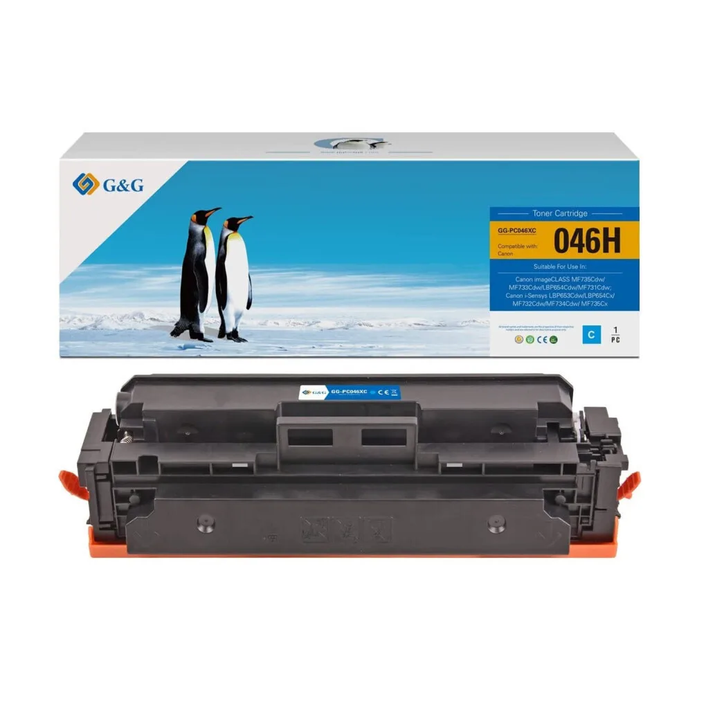 G&g Premium Toner 5k Canon 046h Cyan 1253c002 Crg-046hc Crg046hc G&g Premium Toner 5k Canon 046h Cyan 1253c002 Crg-046hc Crg046hc - Image 1