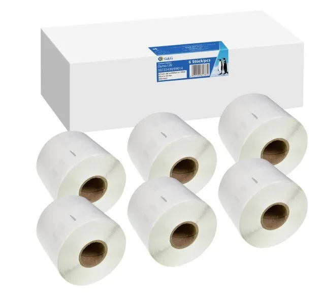 G&G RL-D-99014T-BK/WT-54MM101MM-6 Αυτοκόλλητες Ετικέτες σε Ρολό 54x101mm G&G RL-D-99014T-BK/WT-54MM101MM-6 Αυτοκόλλητες Ετικέτες σε Ρολό 54x101mm - Image 1