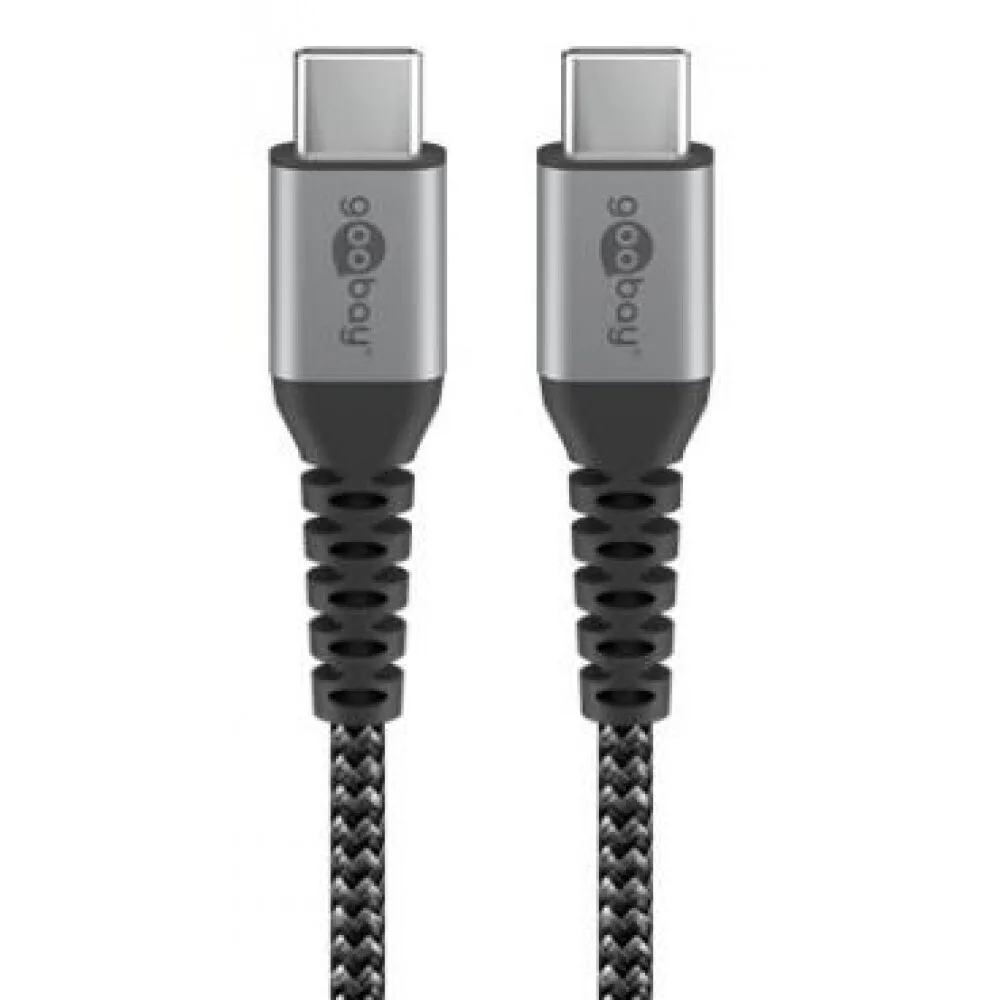 Goobay USB 2.0 Cable USB-C male - USB-C 60W Γκρι 2m 49303 Goobay USB 2.0 Cable USB-C male - USB-C 60W Γκρι 2m 49303 - Image 1